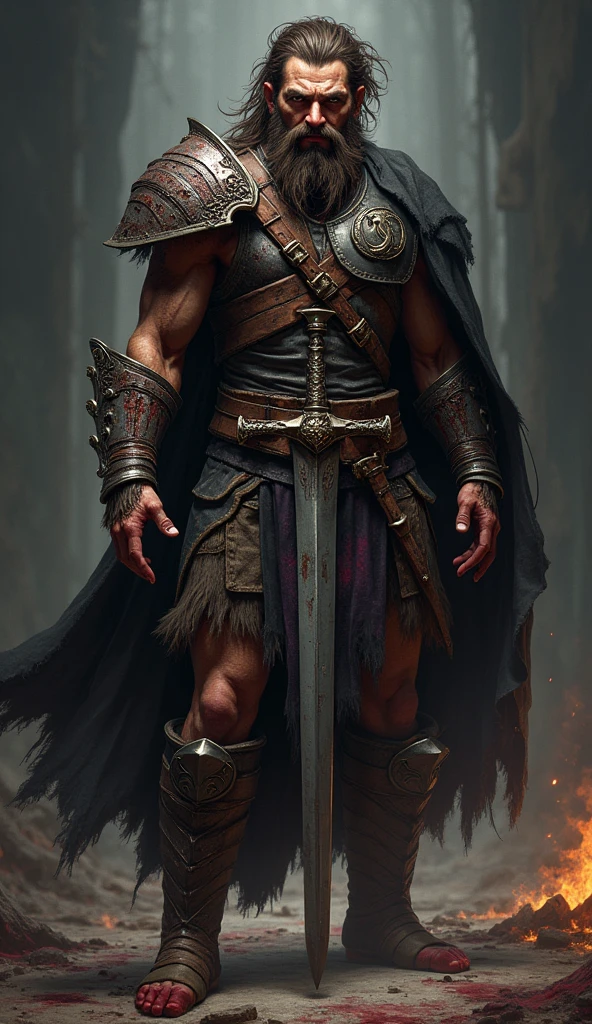 a male chaos warrior of khorne in armor is holding a great sword in a ruined post-apocalyptic city, sci-fi, fantasy, horror, skulls on the ground, blood, Storm, , (James Ensor,Unica Zurn,Zdzislaw Beksinki:1.25), Skeletons,Weeping statues, Paranormal,Apparition, (Metallics:1.1), (Shape:1.1), (Monotyping:1.1), (Strobe light:1.2), Stone, Rhombus, ultra detailed, intricate, oil on canvas, dry brush, (surrealism:1.1), (disturbing:1.1) <lora:khorne:0.7> <lora:methurlant:0.5>