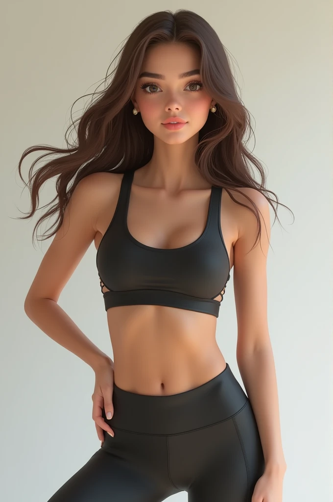 belle fille en tenue de gyme, elle est sexy