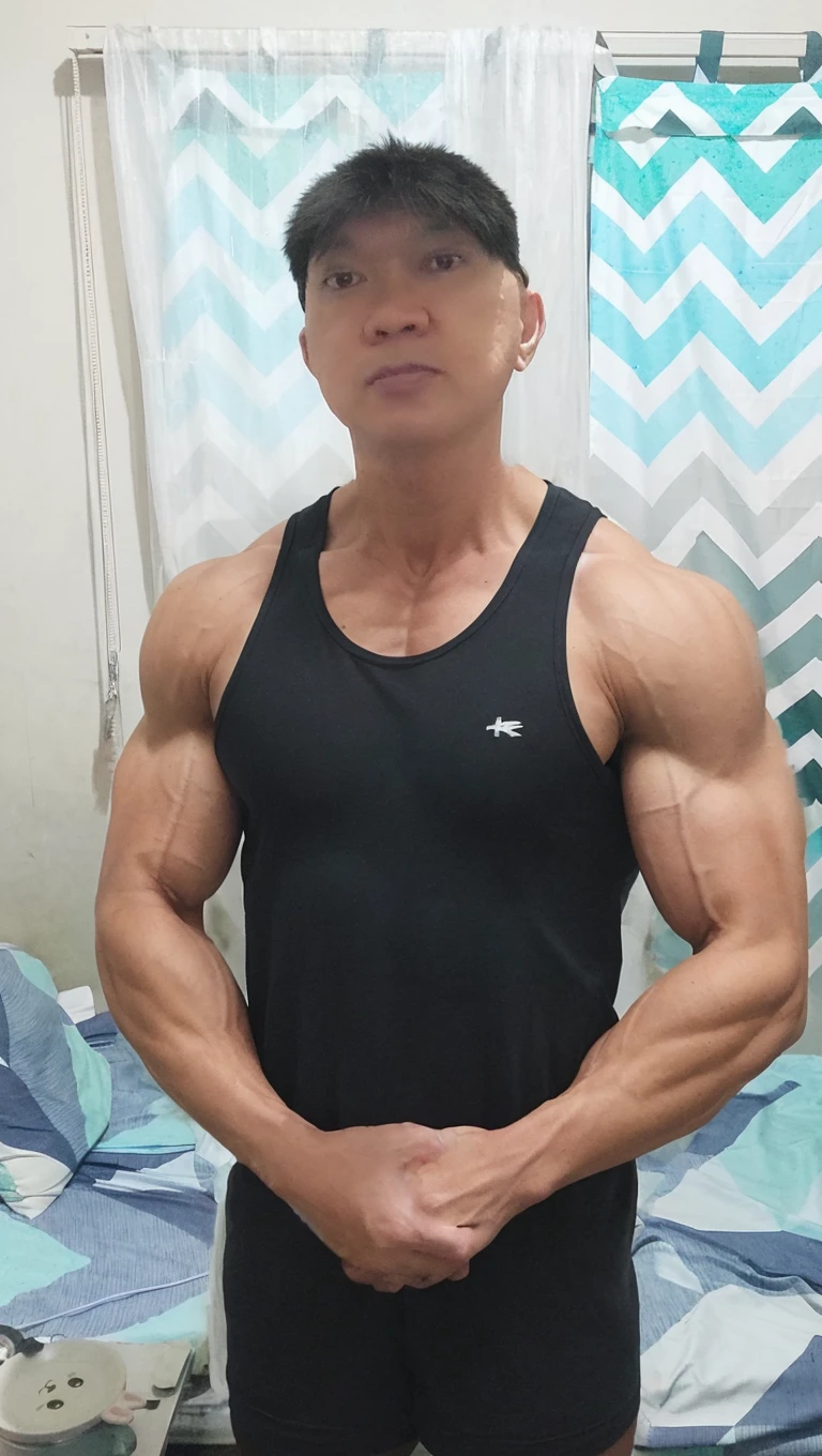Naked Japanese Bodybuilder,sunburn skin dark Black Japanese bodybuilder,,、Developed muscleature atmosphere、17yo,,no body hair,naked,Very bulky Big underboobs, Skin with visible veins, medium length hair,A cinematic scene unfolds in 8k resolution, where in brig,(Gorilla-like face:0.6),Big Nose,(big penis:1.2)(Thick penis:0.7)(elect penis:1.4)(Detailed elect penis shape:1.8)(beautiful penis:1.6)(Very hard elect penis:1.6)nsfw、Strong sexual attraction、Sex symbol、Big eyes、Thick lips、Photos with clear people、太い眉