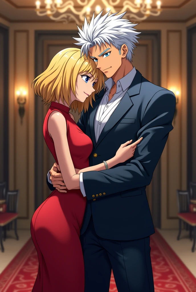 Several adult men in suits hug a girl in a light yellow miniskirt student uniform from behind and fondle her light blue bra、A girl is surrounded by men carrying rifles、Office at work、During the fire、A girl is sexually assaulted by an old man in a back position