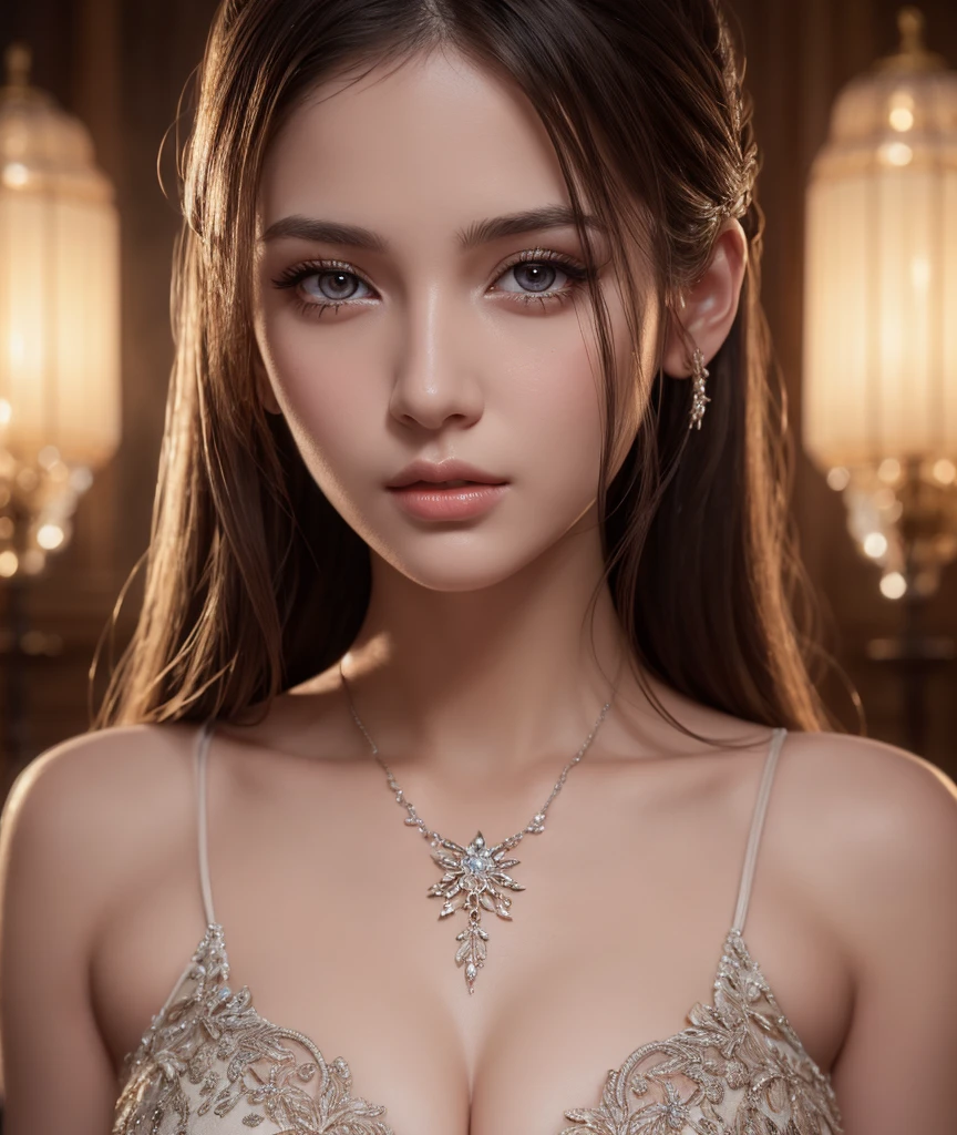 a beautiful woman, 25 years old, waist-length hair, trendy air sheer dress off the shoulders, exposed stomach, fashion party, glamour poses, hyper-detailed, realistic, 8k, photorealistic, masterpiece, dramatic lighting, cinematic, elegant, alluring, captivating, sensual, sophisticated, glamorous, stunning, ethereal, high-fashion