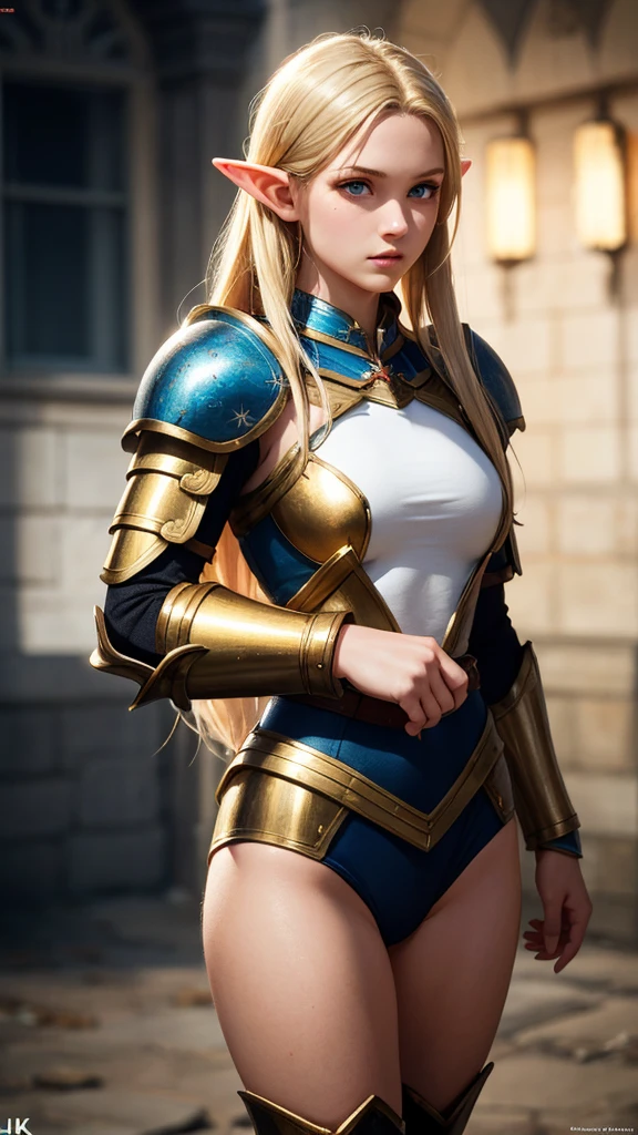 (masterpiece),(Highest quality), figure, (Fantasy:1.4), Blonde, Long eyelashes, Round eyes, Blue Eyes , smile , Surrealism, Cast a Shadow, Anaglyph, Stereogram, Atmospheric perspective, 8k, Super Detail, Accurate, Highest quality, Ultra-high resolution, Textured skin , Big Breasts , emperor , armor ,