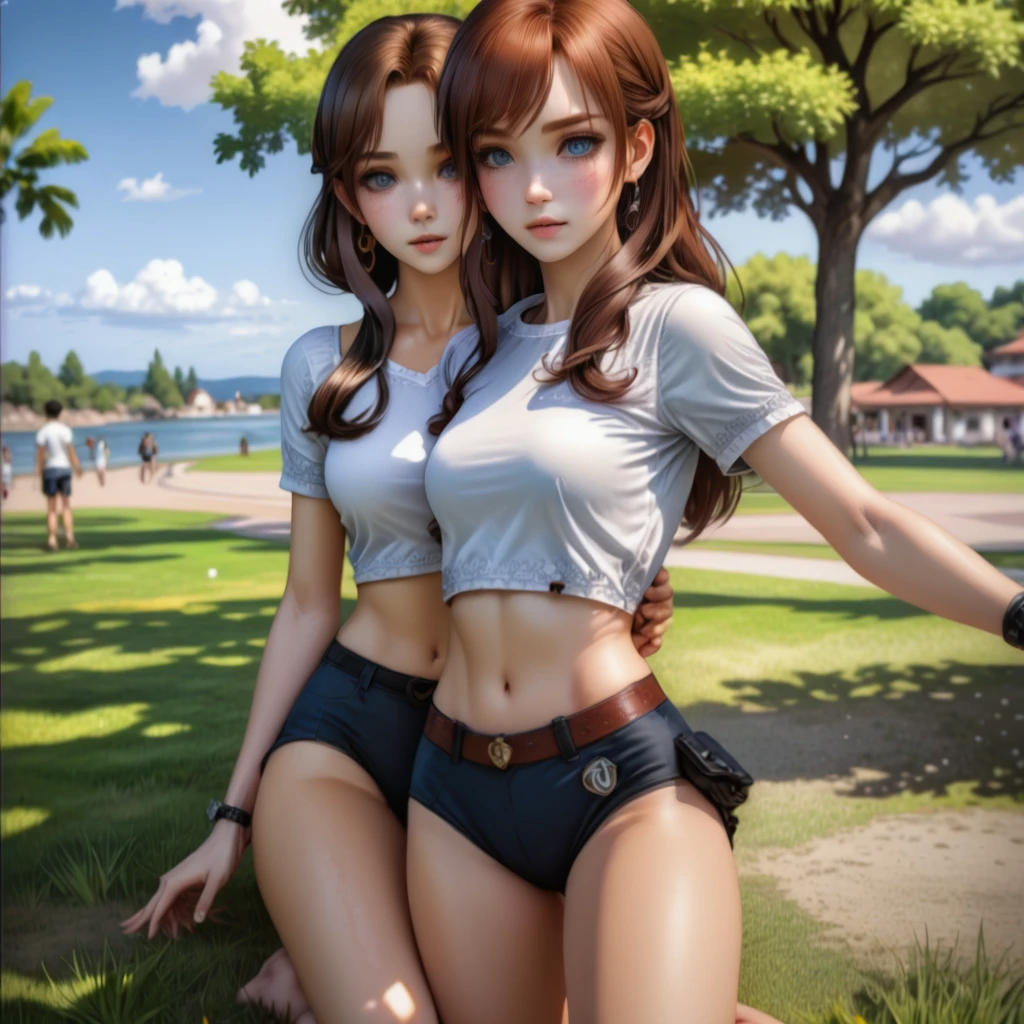 avental,Avental Nu,2meninas,best quality,altamente detalhado,Altas,8k,Realistic,profundidade de campo nsfw furry