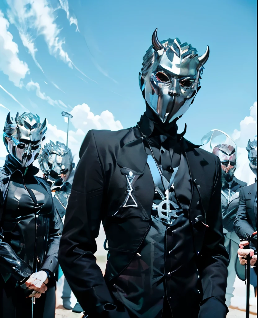 RAW photo, thin 1man, black strict suit, chrome devil mask, artistic pose, complex beach background, 8k uhd, dslr, soft lighting, high quality, film grain, Fujifilm XT3, (intricate details:0.9), (hdr, hyperdetailed:1.2)
NamelessGhoul