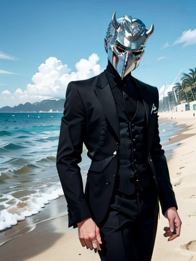 RAW photo, thin 1man, black strict suit, chrome devil mask, artistic pose, complex beach background, 8k uhd, dslr, soft lighting, high quality, film grain, Fujifilm XT3, (intricate details:0.9), (hdr, hyperdetailed:1.2)
NamelessGhoul