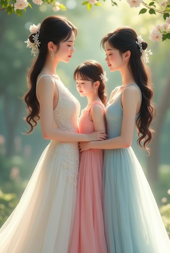 A beautiful two girls wearing bts dress 