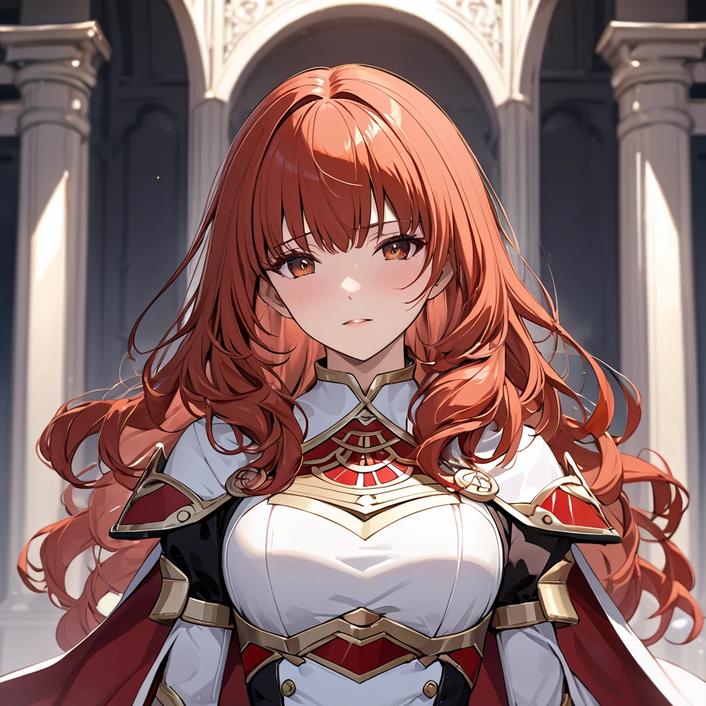 ((Highest quality)), ((masterpiece)), (detailed), （Perfect Face）The woman is a Celica with red hair.、The woman is corrupted