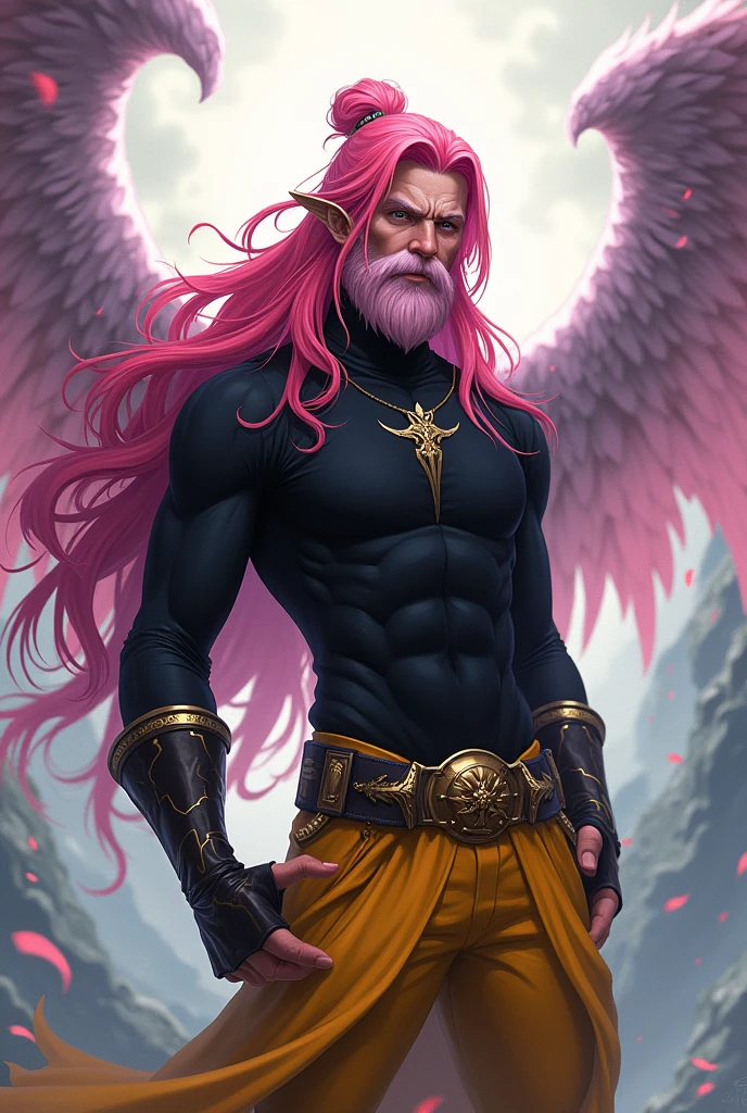 (8k,photorrealistic RAW photograph Maximum quality;1.4) (1 young boy) Super handsome king of the underworld (lifelike face) (Long, curly rainbow hair) slenderbody velues, eyeballs, muscular guy grandes eyeballs cor-de-rosa Aristocratic rainbow butterfly outfit Butterfly decoration Fangs peeking out of the mouth Pointed claws a seductive gaze Beautiful expression A hyper-realistic (King of the Underworld) appealing (real looking skin) Super high resolution high détail Luxurious rainbow pants Butterfly aura emanating from the body effect butterfly wings