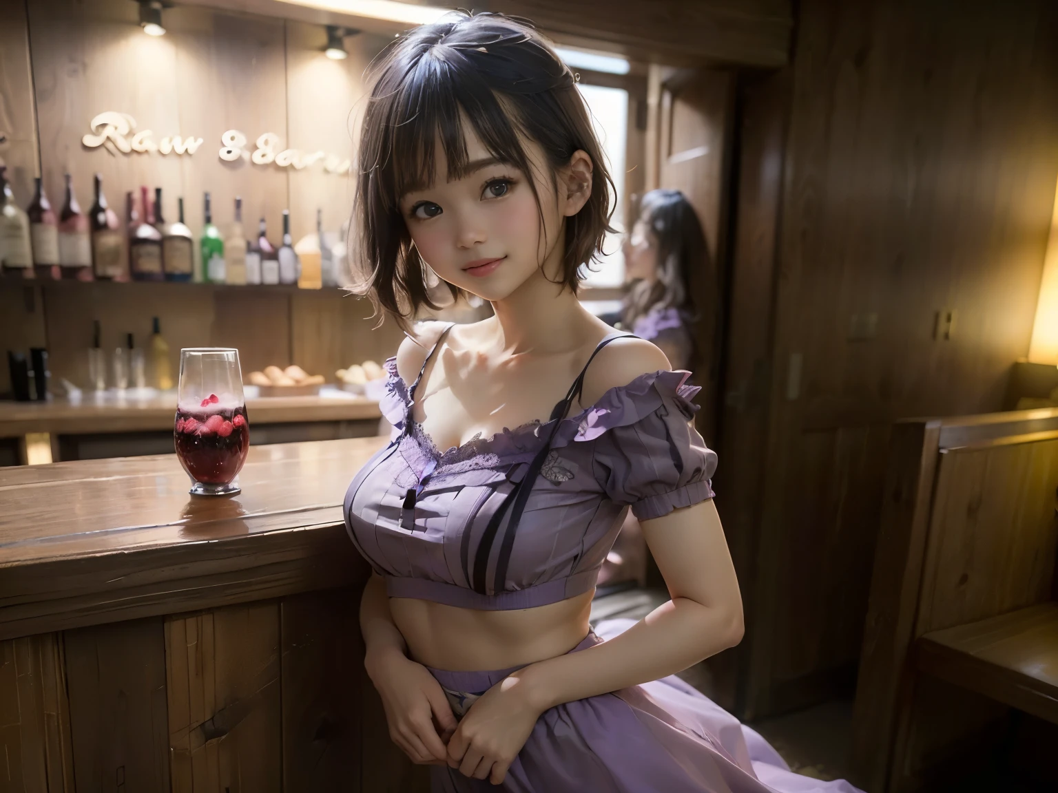 a women, (blush), ??????? face, earrings, necklace, climbing and straddling to hit her cute panties on the corner of the table, open legs, raise leg, open mouth, (????????????), large mall, ceiling, place where many people, (anime background),