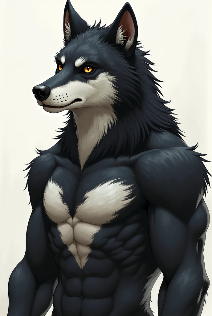 1boy, long hair, closeup crotch shot, sexy spread legs, toned, sharp wolf ears, wolf tail, black messy hair, golden eyes, thigh highs, black micro thong, shirtless