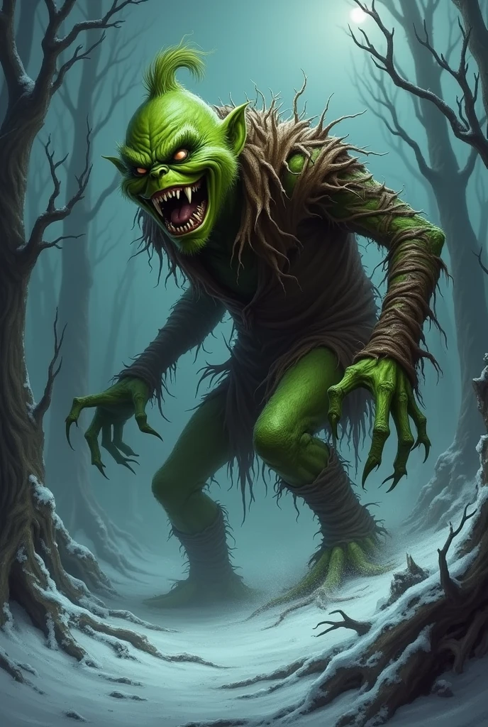 (multiple subjects)(complex details)(a very high quality,4k,8k,highres,masterpiece:1.2), ultra-detailed, realistic, photorealistic:1.37, HDR, UHD, studio lighting, extreme detail description, professional, vivid colors, bokeh, landscape, fantasy, (Overarching theme:Horror Movie), seductive, alluring, detailed faces, (green skin, sexy, buxom, evil, little, insane, cannibal, female goblins) with crude sharp glinting weapons, they have sharp shark like teeth and they are hungry and horny), cannibal black iron cauldron (with a human woman in it), magic glade, moonlight, full body, show goblins from head to toe, show her entire body