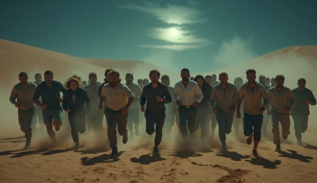 People running from U.S.-Mexico border guards