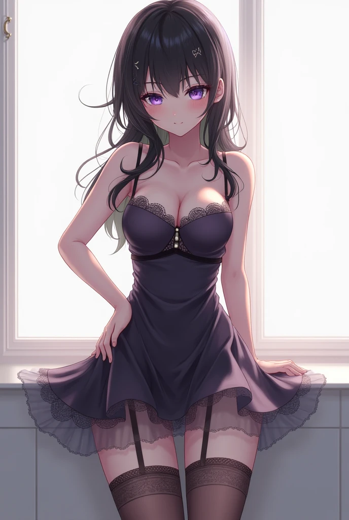 Anime girl, big ass, big chest, kakushi dress