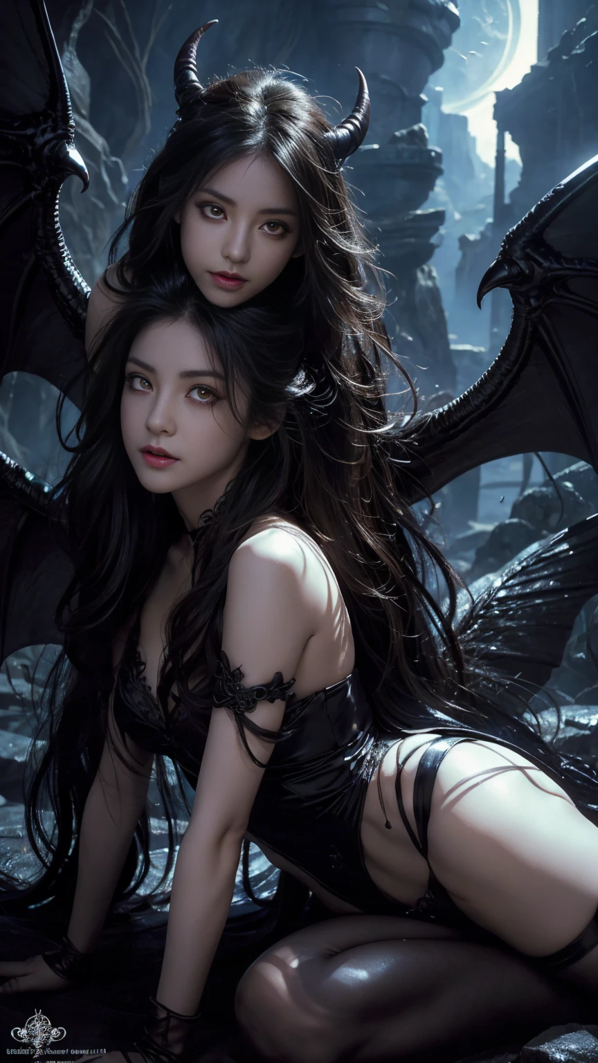 (Best illustrations)、Realist、Ultra Detailed、Optimal lighting、Best shadow、迷人的Succubus, Ethereal Beauty, Living in the Clouds, (fantasy illustrations:1.3), Fascinating eyes, Charming pose, Exquisite wings, Charming, Mysterious sky, (Luis Royo:1.2), (Yoshitaka Amano:1.1), Dungeons and Dragon、cave、Dungeons、 undead mage、night、Dark Style、Succubus、Devil&#39;s Daughter、Bat Wings，(((Demon Horn Rimless Round Glasses))))、(Red eyes glow:1.6)、Beautiful face、Tyndall Effect、(High Detail Skins:1.2) 、Ponytail Transformation、Jewel-like、Beautiful expression、Tighten waist、Wide hips、Tyndall Effectmasuter piece、Top quality、Highest standards、Top image quality、On the table、Intricate details、high resolution、Depth field、Natural soft lighting、Professional lighting、A bright smile、(High Detail Skin: 1.2)、Realistic anime girl rendering、Strong highlights of the eyes、Perfect anatomical structure、The crotch opens、Shy、Open your legs、visible、Skirt flip、The body is shiny with oil，nipple))、8K resolution、Complex clothing、Intricate details