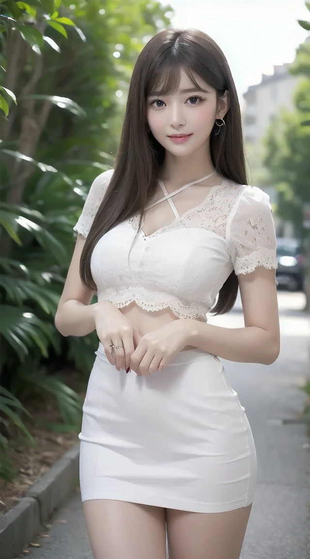 ((Highest quality, 8K, masterpiece: 1.3)), 1 Female, The beauty of slim abs: 1.3, (Hairstyle Casual, Big ample ???????: 1.2), Wet Skin, Ultra-fine face, Detailed eyes, double eyelid, smile, Formal shirt, Exposing cleavage, ????????????????: 1.3, cleavage: 1.3, Armpits,Leaning,forward, Black Hair,Tight ???? legs, Full body description,White skin,mini skirt: 1.3,Girl with perfect body，Long Hair，Inside the room，Fair skin