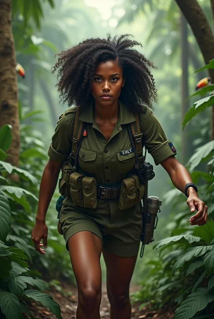 Girl in the jungle, mud, perfect body, realistic face. 1.4 (angry girl), knife, army boot, Ripley: regatta, camouflaged, green + gray. HD 1.5, V4. GAB, ISO. Aerial focus.