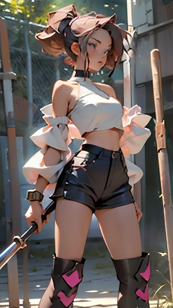 (((Pixel Perfect,Perfect in every detail))), 女の子がwhipで男を叩く,A girl around 15 years old,smile,,NSWF,A cute leather whip,whip,Swinging a long, thick rope,cinematic,