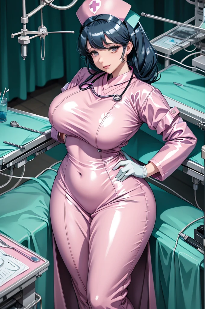 nurse uniform,hospital, latex nurse suit,nurses,busty,elbow gloves,labcoat,black hair woman,pink eyes , gigantic ,medical instruments,asian nurse,two nurses,speculum,examination room,oversize ,big ass ,strap on, lay on table ,legs spreaded,giving birth,gyno chair , dentist,Milf,latex,purple uniform,oversize breasts,diaper