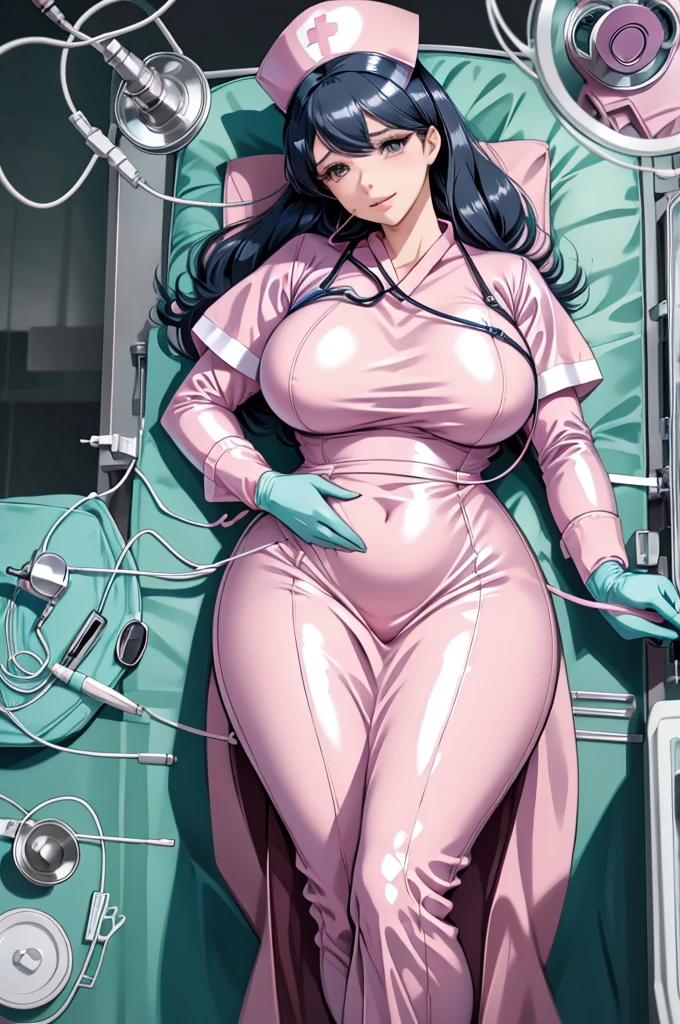 nurse uniform,hospital, latex nurse suit,nurses,busty,elbow gloves,labcoat,black hair woman,pink eyes , gigantic ,medical instruments,asian nurse,two nurses,speculum,examination room,oversize ,big ass ,strap on, lay on table ,legs spreaded,giving birth,gyno chair , dentist,Milf,latex,purple uniform,oversize breasts,diaper