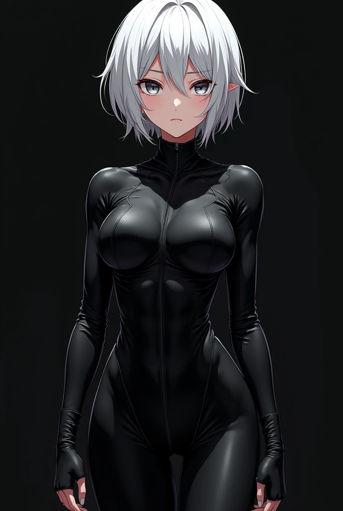 woman, Gray Hair, short hair, Small breasts，Erect nipples, Tight pants, Wear sunglasses.