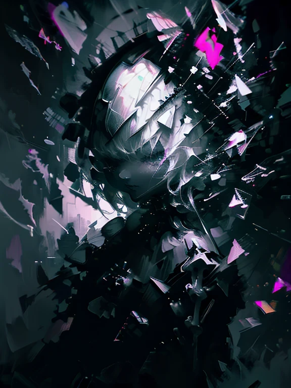 (Girls) Aura-like gothic lighting, Realistic Gothic artwork, An elaborate skeleton with a sword through its neck, Dark atmosphere background, High-definition masterpiece:1.2, Ultra-fine painting, Professional, Vibrant colors