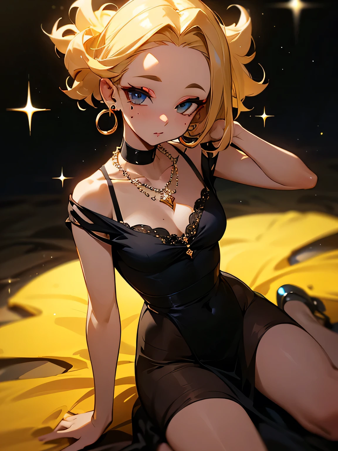 (sit next to:1.3, pov), Accurate human body、Detailed people、Correct five-finger、4K - ultra-vivid、highest quality, masterpiece, Ultra-high resolution, Detailed Background、The perfect background、
(((Oily skin,Sparkling Skin、Realistic skin texture、Detailed beautiful skin、Shiny skin、Slimy skin、Glowing Skin、Shiny skin)))、
((Golden lighting、A seductive face、Ecstatic、sexual excitement))
Full Body Shot, Low camera angle, Perfect face and eyes、
(gyaru:1.2, Cream yellow short ponytail hair:1.8, Black skin:1.5), ((Big Breasts)), (Night dress、split dress、Red dress:1.5、blue eyes、Pink Lip Gloss:1.2), (nightclub:1.1, Night lounge:1.1, Drunk, drink alcohol), kurogyaru, A large black sofa 、Young and cute gyaru, laughing happily