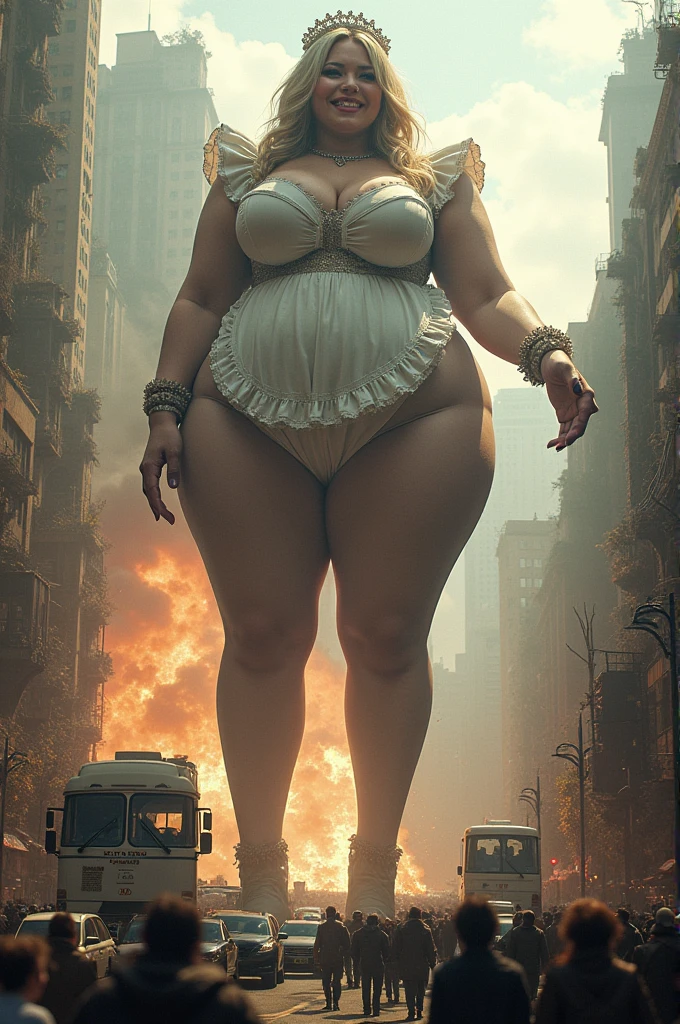 (Giantess Elements、High resolution、High resolution、high quality、Accurate body structure、Detailed body)Towering Giant Girl, 50,000 feet high、Looking up at the approaching woman from below、Giants attack the city、Cute Woman、Destroy a small townNympho、Destroy a small town、Mischievous look、high school girl、White shirt、Check skirt、ribbon、Glowing Skin、((Very large breasts:1.85))、Giant Woman、smile、Trampling buildings、rubble、Burning Small Town、Destroyed small building、Collapsed highway、Cars are crushed、Residents evacuated、Daytime、Burning Small Town、go ahead、walk、Trampling、Anatomically correct、Accurate human body、Accurate skeleton、Full body portrait、Bob Hair、Black Hair、Brown eyes、Rubble scattered at my feet、Higher than skyscrapers、Big impact、amazing、Giantess Elements、Draw a woman in a big way、Increase the destructive element、Making cities smaller