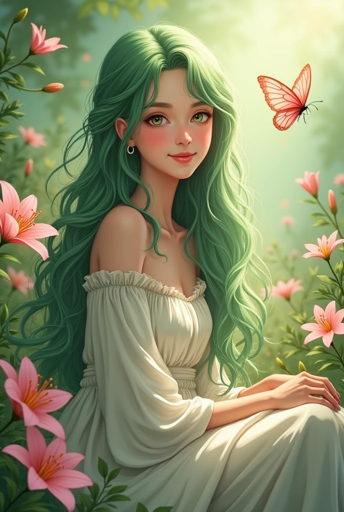Create a gallery of the most beautiful and special and impressive and excellent and unique and extremely charming and attractive and beautiful forms of beauty. A masterpiece of art, a beautiful girl, a fairy, a butterfly, a bee, a flower, a leaf, a drop of water, a drop of rain, a special and symmetrical shape, a curved and beautiful shape, which It's a masterpiece.