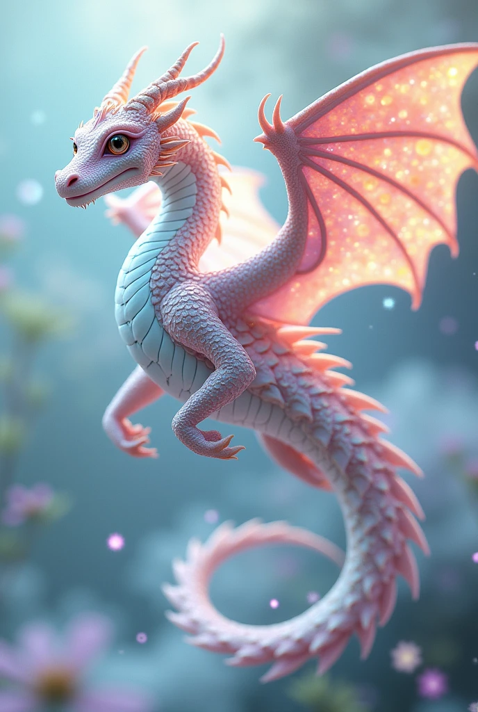 light pink dragon, Upper body、very hermoso arte peludo, Highly detailed 4K digital art, detailed fantasy art, detailed fantasy digital art, cute detailed digital art, beautiful digital artワーク, Arte digital very bonito, furry fantasy art, Spectacular Digital Art, beautiful fantasy art, Detailed 4K digital art, beautiful digital art