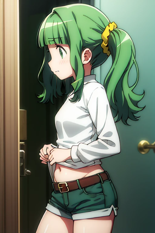 1girl, cc_codegeass, hair between eyes, very long hair, white suit, White pants,  ass