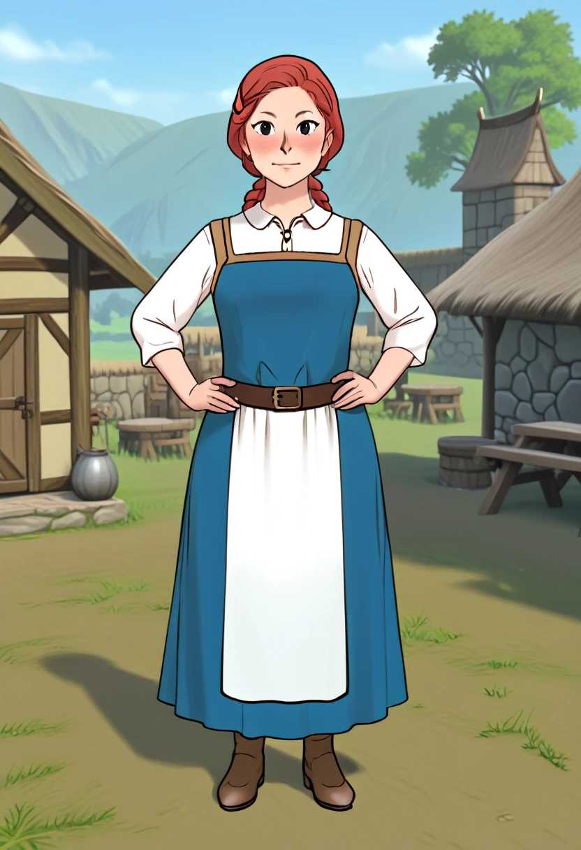 Milf, Medieval style, villager, full body image