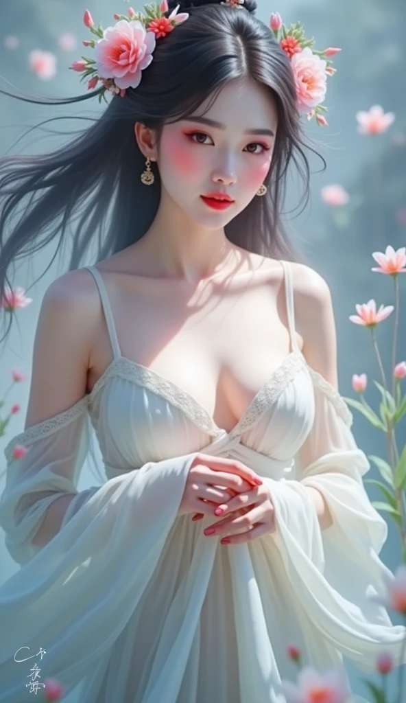 1girl in, depth of fields, One-person viewpoint, 135 mm, canon, F/1.8, nffsw, retinas, masutepiece, ccurate, Anatomically correct, Textured skin, high details, Super Detail, High quality, Best Quality, hight resolution, hard disk, 4K, 8K Aizuo、magnifica、the viewer、Realistis、Full body with camera、on the lap、squatt、Golden white hair、length hair、radical、A tall、Forced real water、White Less Cloth Transparent Mini Shirt、White transparent thong、sea side、Low Very detailed、Ahegao、Roll your eyes、blush、water running in mouth、Sticky tongue、Vaginal orchids、Runny Vaginal Discharge、Blowing tide、very Bigger breasts、Grasp your breasts with both hands、 Spread your legs、sexual excitement、Sex Expressions、shinny skin。realisitic、Photorealsitic:1.37)、（femele）a  photo of a((loose)Camisole)、 natural(midium breasts:1.35)、(micro:1.4)Lace pantie、looking at away、(Kpop Idol)、lying on one's side、dishevled hair、Medium Hair、(Pink blush)、(illuminating)、[[Open legs、Spread your legs apart]]、(独奏)、dynamicposes、((erectile nipple))、、(Puffy eyes:1.3)、 (Slim legs)、erotick、nffsw、Highly detailed ambient occlusion、Natural and harmonious composition、fine-art photography、