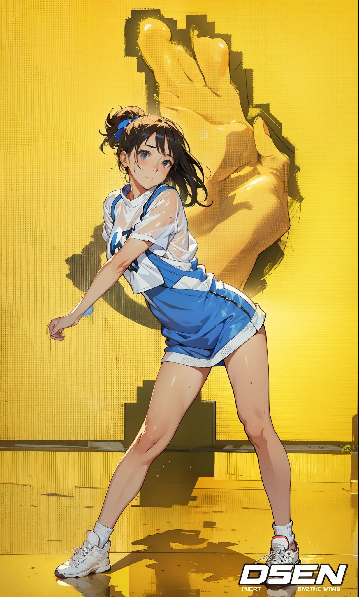 (masterpiece、Highest quality、Highest quality、Official Art、Beautiful and beautiful:1.2)、(One girl:1.3)Hatsune Miku、Twin tails,Beautiful breasts, Katsushika Hokusai,(Make something sexy, 超現実的なmasterpiece, Cinematic, (Photorealistic Chun-Li), Goddess of Beauty, she is cute, The lips are well shaped, Her eyes are a light honey color..., She is very beautiful, perfection , A supermodel). She is known for her classic and elegant beauty..., Very cute girl, (Toned body、Plump curves、Thick legs). Iconic characters from the 6th Street Fighter game. (dynamic fighting stance、Catch a powerful kick with a wide leg kick, Exquisite detail, Kung Fu, Show off your legs, (Lean, Muscular body)、((Ultra-reflective metallic dark blue combat uniform))、The fighting pose is cute