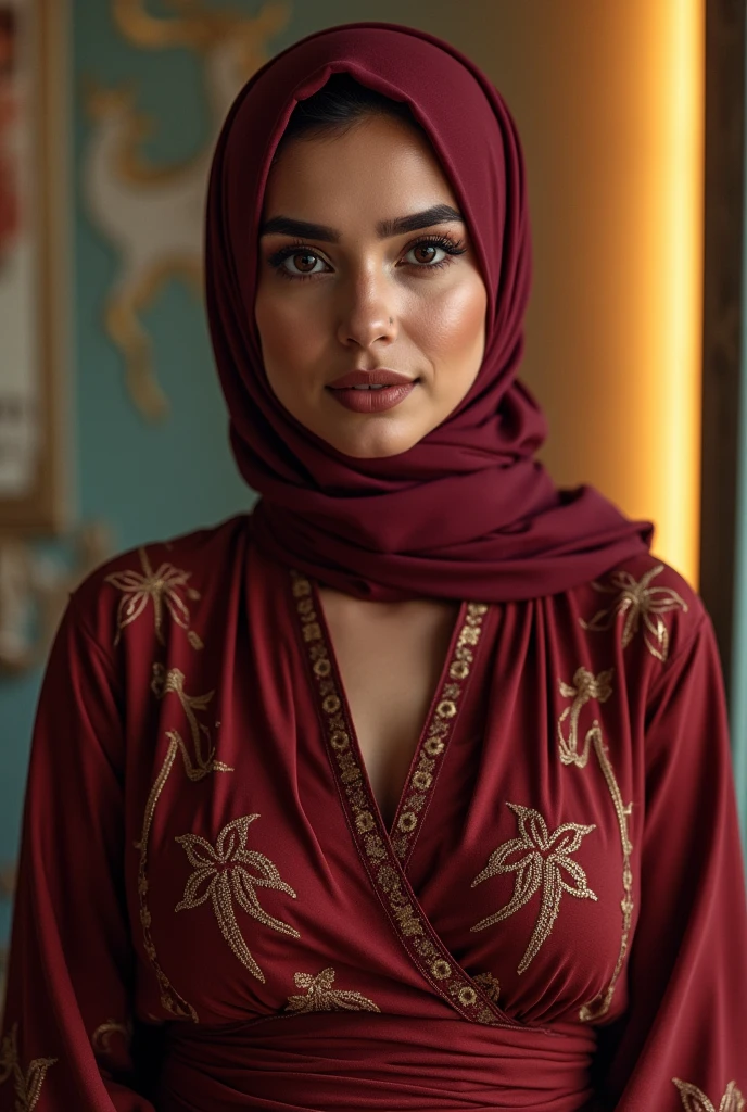 Beautiful woman, big , hijab