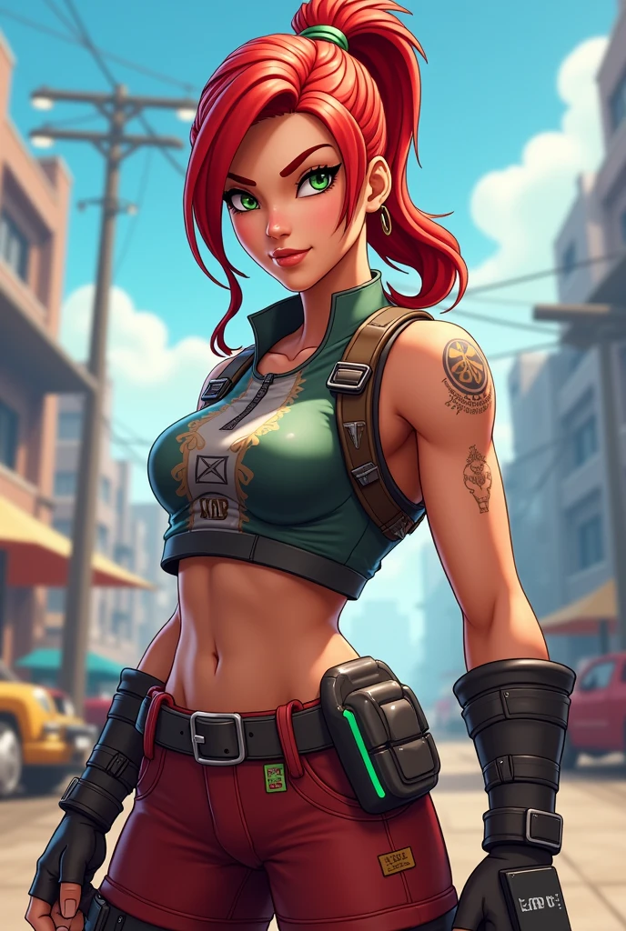 1girl, twilek, ((orange_skinned)), ((green_eyes)), petite, wet, night, rainy, ((thunderstorm)), alleyway, blue_leather_jacket, black_leather_pants, red_tank_top, open jacket, m4carbine, holding gun, aiming, aav