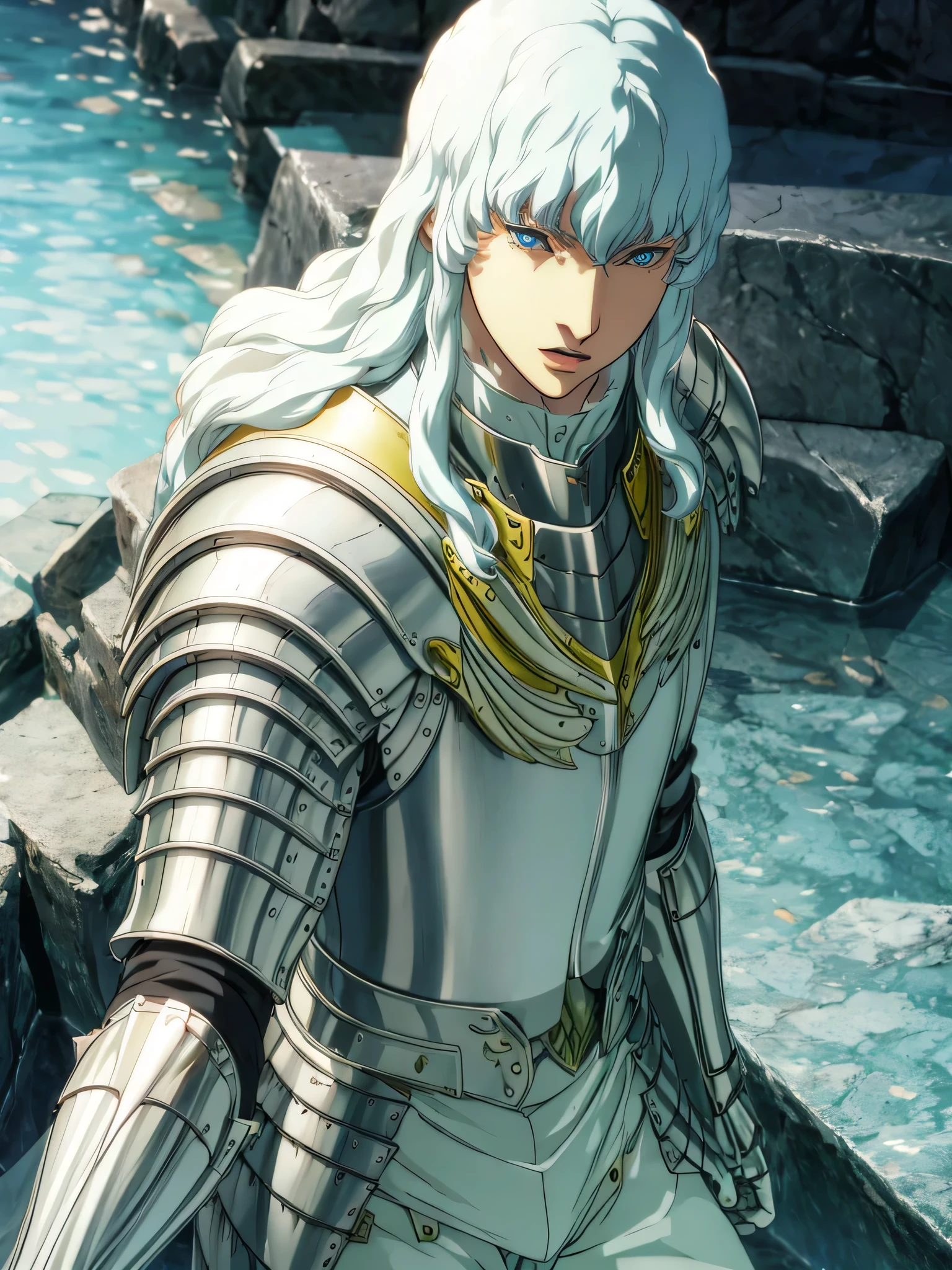 1 Griffith, detailed face, armor