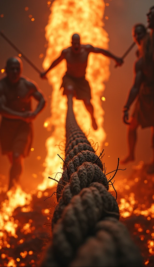(several worms jump:1.8) ,middle of the road,(Fire blazes behind:1.3)