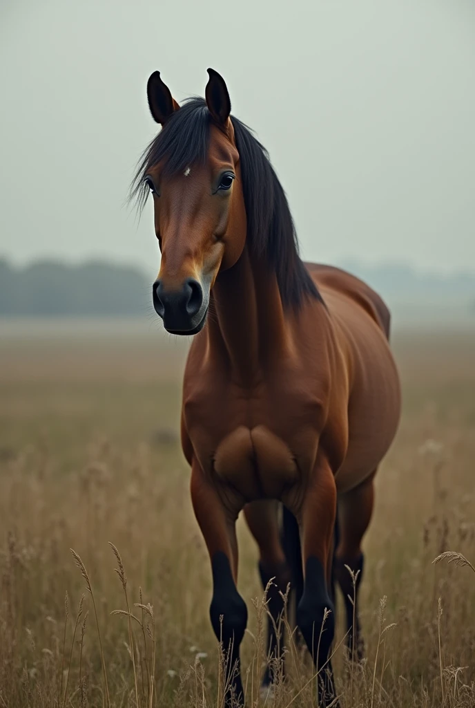 female centaur, half human, half horse, horse body, human torso, busty, sexy, ginger hair