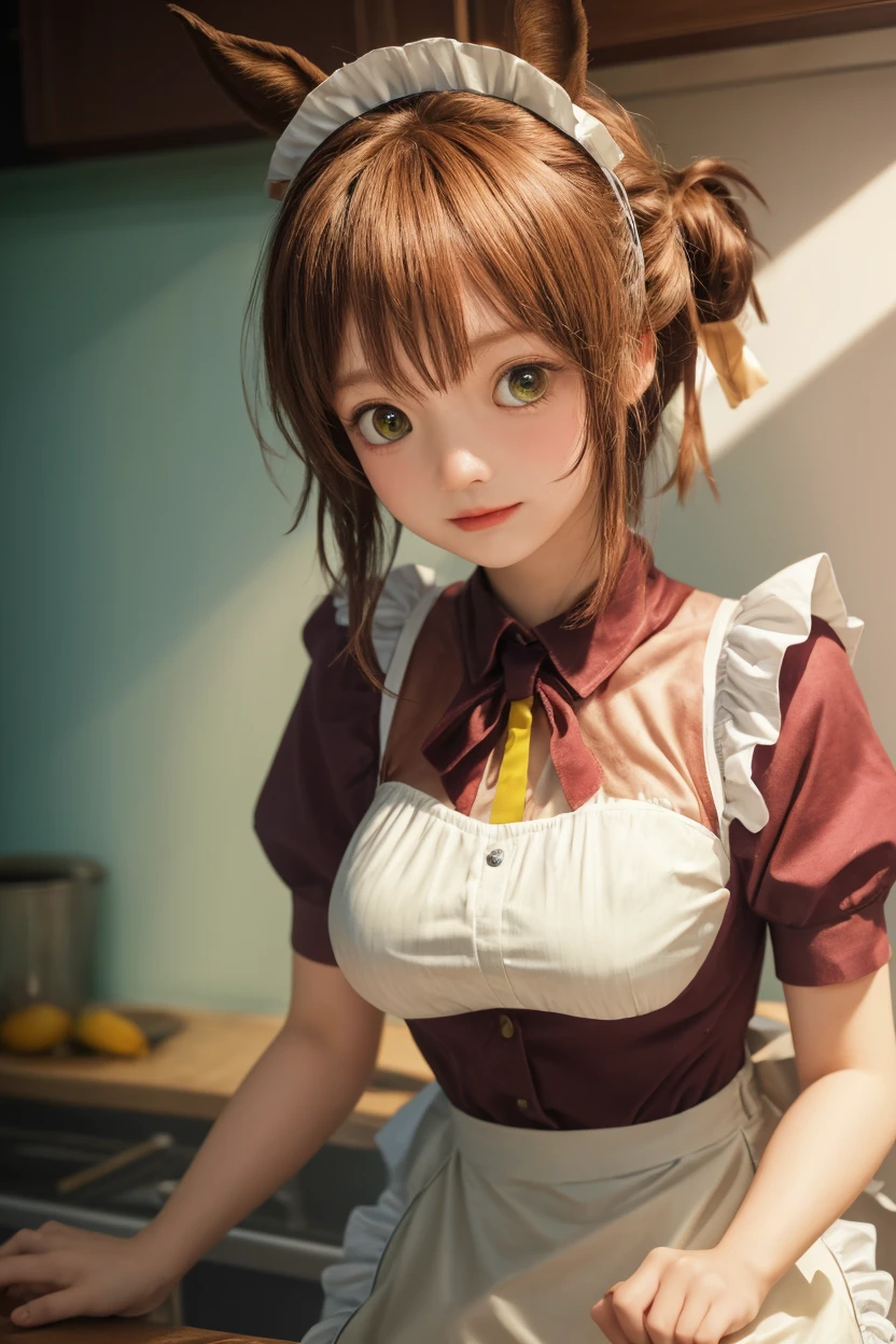 Genki girl,short detailed hair,adolable,quadratic element