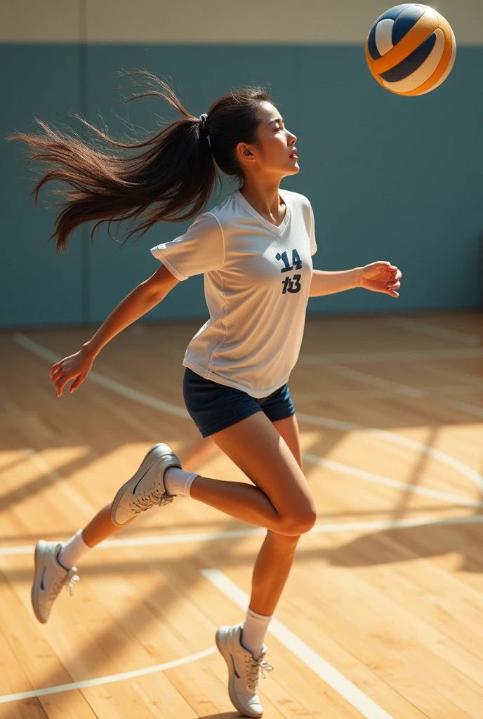 Best Quality, masuter piece, 超A high resolution, (Photorealistic:1.4), Raw photo, Professional Lighting, high-level image quality, high-detail, masterpiece、a 25 year old girl、Track & Field Athletes、Crouching start、start、The background is an athletics stadium