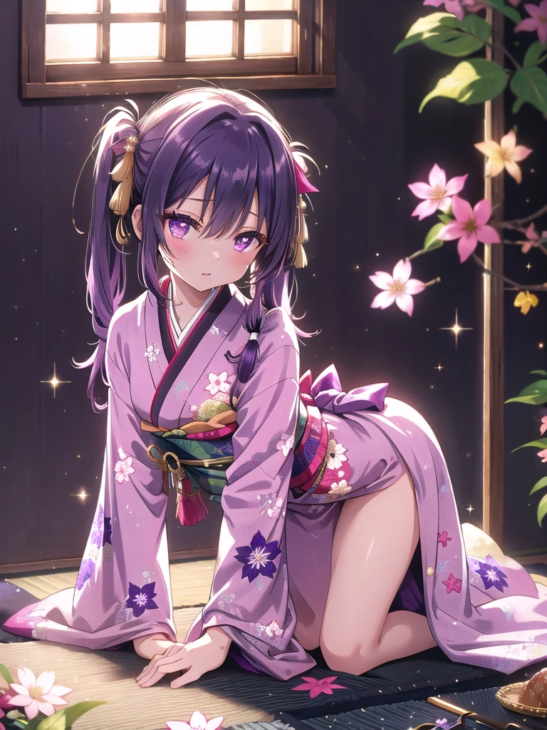 top-quality、extremely delicate and beautiful、Soio、Soio、8-year-old little girl、japanes、elementary student、A dark-haired、((Pink leotard))、(highleg)dress room、Tiara on the head、A smile、is standing、Facing the front
