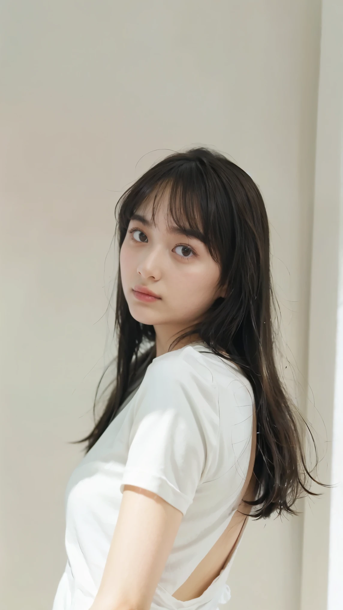 Cute Japanese Women Photos, smile:1.78, 20-year-old, Oil, One-length hair＆Straight Hair Balm:1.55, (photo Realistic:1.4), (hyper Realistic:1.4), (Realistic:1.3), (Smoother lighting:1.05), (Improving the quality of cinema lighting:0.9), 32K, 1 person,20-year-oldの, Realistic lighting, Backlight, The light shines on your face, Ray Tracing, (Bright light:1.2), (Improvement of quality:1.4), (Highest quality Realistic textured skin:1.4), fine grain, Detailed face,(smile:0), (Emphasis on face close-up:1.3), (Enhances the beauty of skin texture:1.1),((Extremely precise and accurate anatomy:1.0)), (Enhances the beauty of skin texture:1.1), Clean and glowing skin, mesh, thin:1.2, (Realistic:1.3), Realisticなライティング, (Smoother lighting:1.05), 32K, One Japanese woman, fine grain, Detailed face, (Film Grain:1.1),(Accentuates body lines:1.1), High resolution, Natural look, Kind eyes, Improves hair quality, Delicate light and shadow, Transparent muscles, Graceful pose, Beautiful Eyes, Sharp details, Soft light reflection, Beautiful contours, Delicate skin tone, Fine hair texture,Cute Japanese Women Photos,