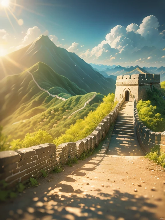 Great Wall .Ultra wide angle（（best quality））， （（Intricate details））， （（Surrealism））（8K）