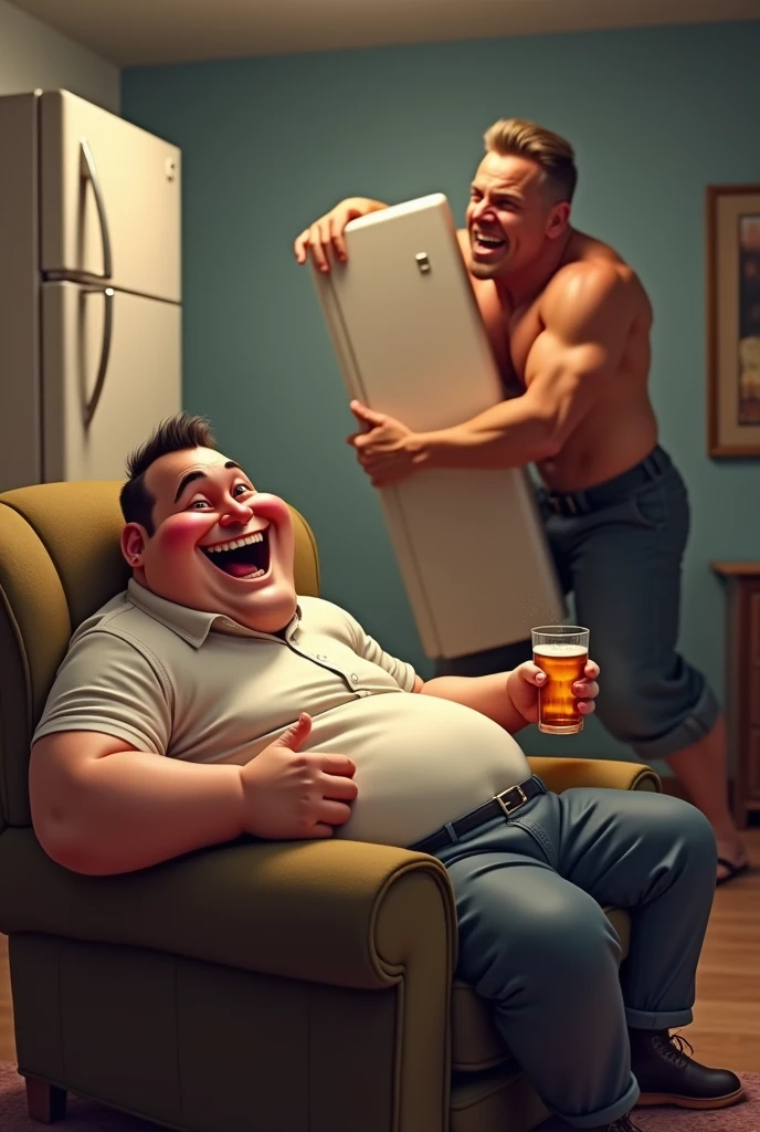 there is a man and a boy eating food at a table, super realistic food picture, musclebound and hulking, inspired by Mike Winkelmann, eating meat, extreme muscles, inspired by Michaelangelo, exaggerated muscle physique, foodporn, muscular characters, made of flesh and muscles, people inside eating meals, giant and fat, goku in real life