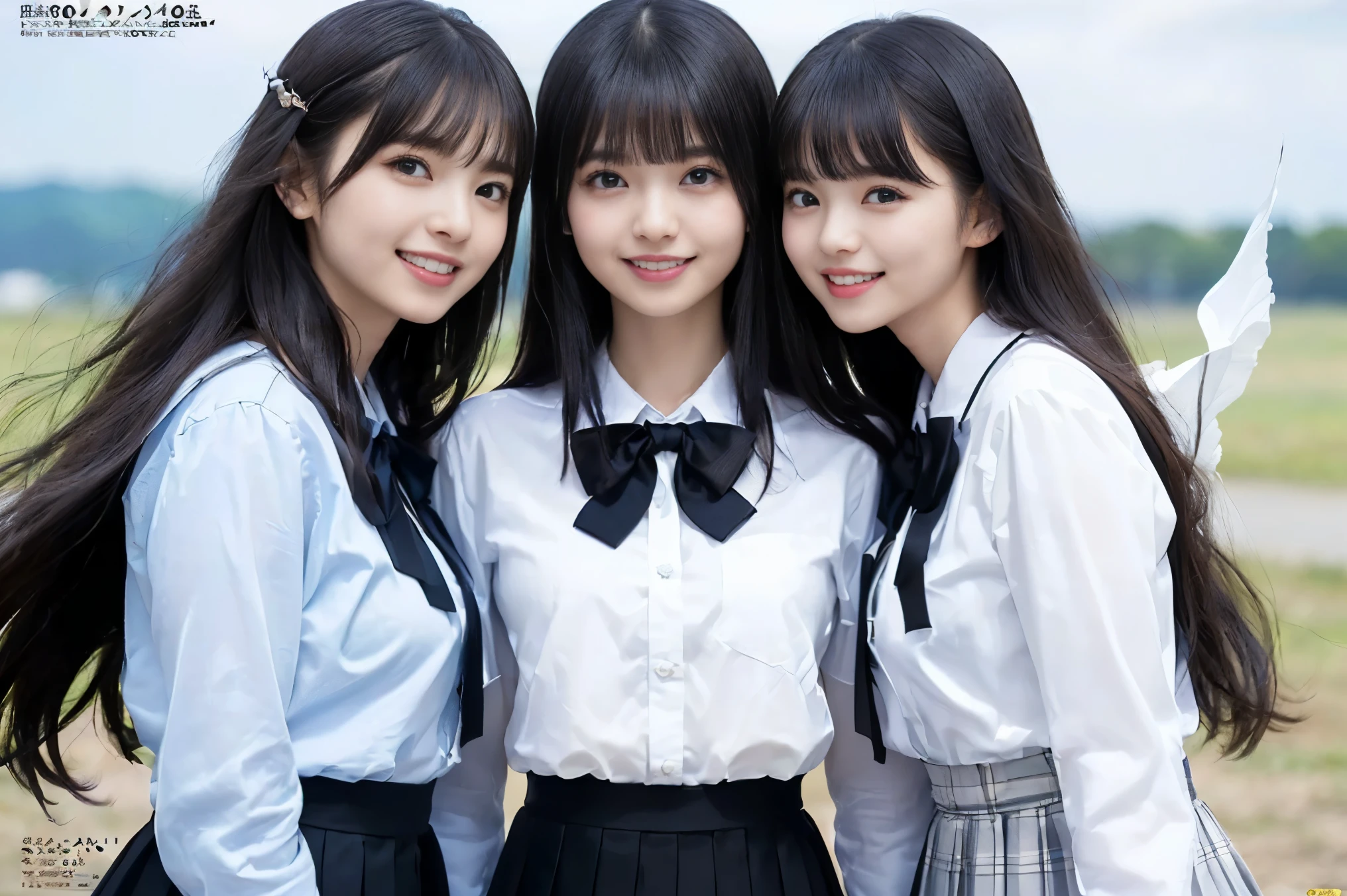 (In one frame3Schoolgirl:1.23)、(Emphasis on the knees:1.1)、(8KRaw photography、top-quality、masuter piece:1.2)、ultra-detailliert、ultra res、(realisitic、rialistic photo:1.37)、portlate、high-definition RAW color photography、Professional Photography、highly detailed and beautiful、ighly detailed、8KImage wallpaper、amazing detailed、huge filesize、Official art、Highly detailed CG Unity 8KWallpapers of、highly detailed beautiful girl、extra detailed face、extremely detailed eye、highlydetailed skin、extremely detailed fingers、highly detailed nose、very detailed detailed mouth、Perfect Anatomy、细致背景、18year old、10 generations、Cute little girl s、Realistic body、de pele branca、glistning skin、Handsome body、A dark-haired、kawaii、kawaii faces、Lifelike face、Delicate eyes、Sauce order、Looking at the camera、front facing、thick thight、(Highly detailed white skin)、(Colossal tits)、Tecateca、is standing、embarassed face、Excited face、Muchimuchi、(looking at from the front:1.2)、Show your teeth and smile、Photographing the knee、(Emphasis on the knees:1.2)、a bow tie、( Visible from short sleeve button-down shirt:1.4)、(Fat:1.33)、(Big ass:1.33)、((I want to see up to the kneecaps))、(In the evening classroom)、All breasts are out