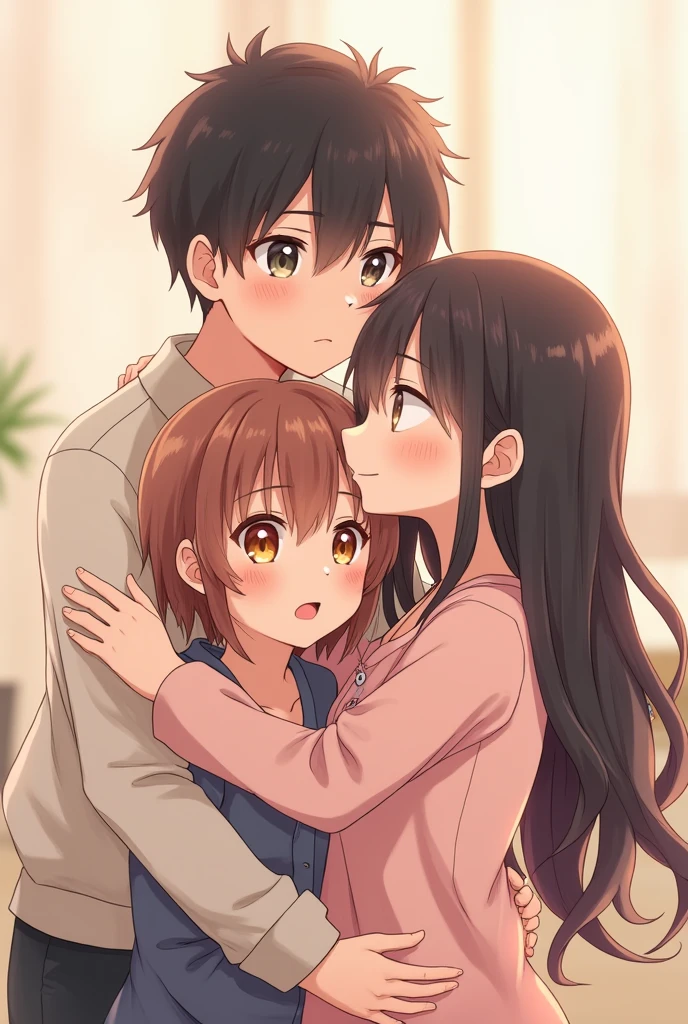 4 boy kiss 1 girl