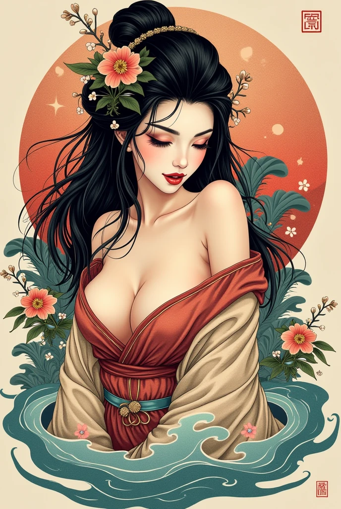 Beautiful detailed frontal portrait of pretty girl,There is gorgeous growth all around,ellegance的紧身胸衣,medium,covered decoration,Red flowers,ellegance,beautiful light up,artgerm,Joshua Middleton Comic Art