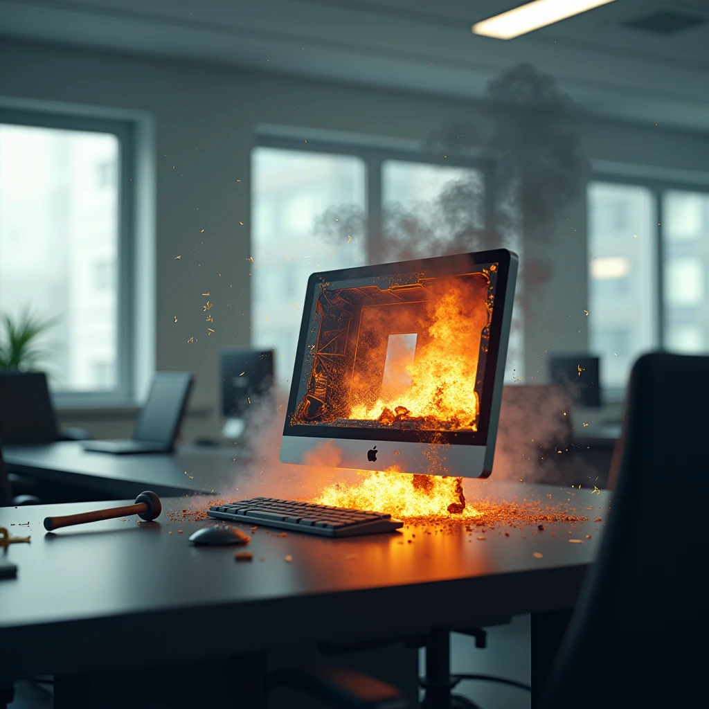 computer exploding