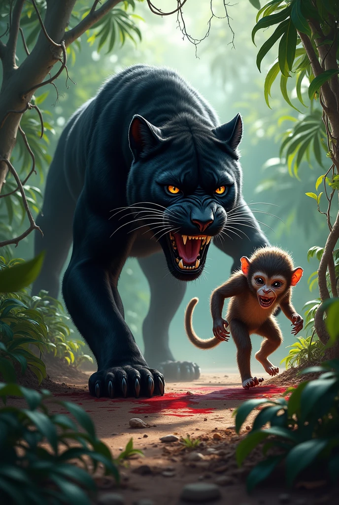 Black panter ne dinosaur ko qatal kr ke pau ke niche others