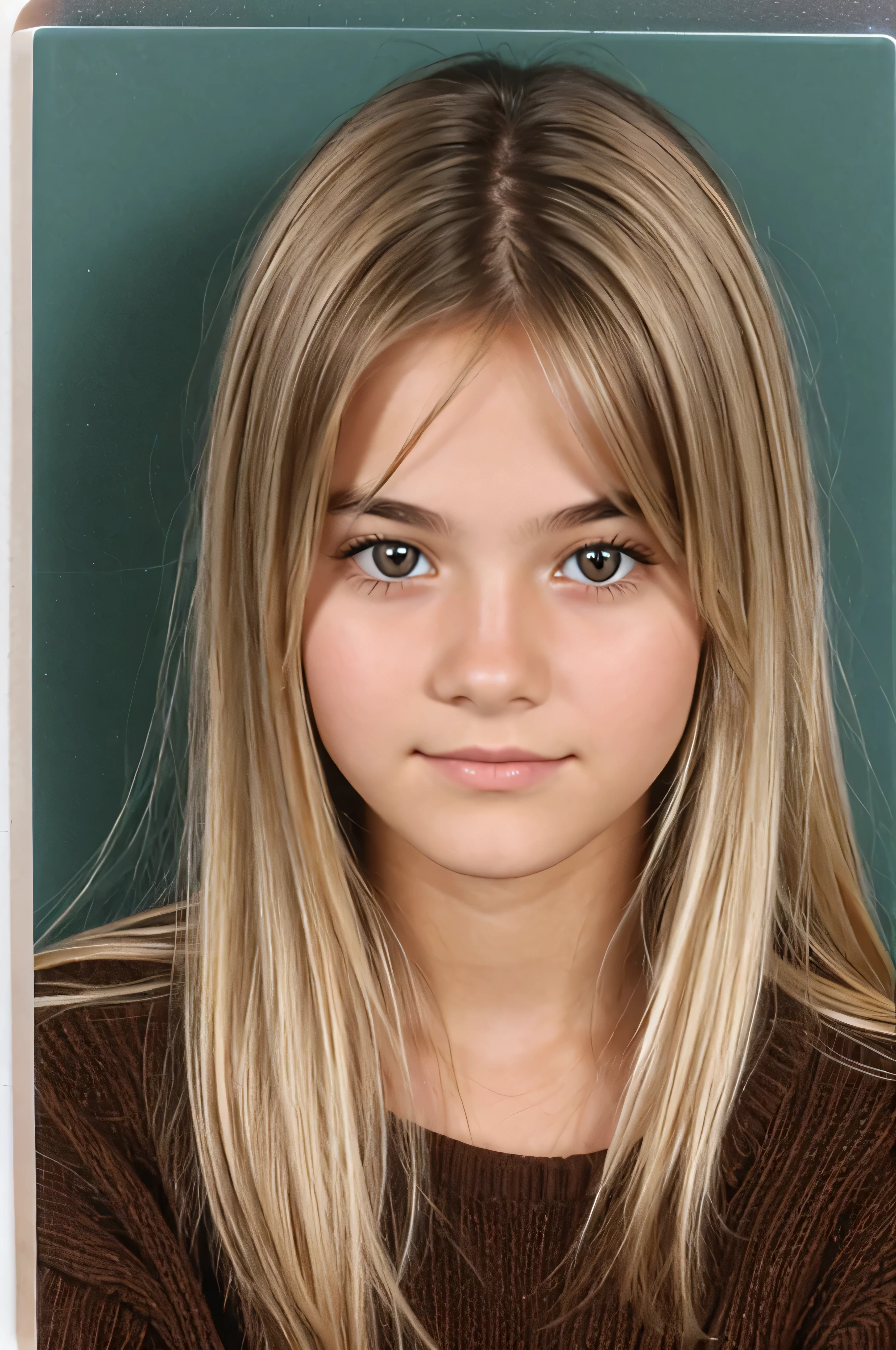 A close up of a young girl with long blonde hair - SeaArt AI